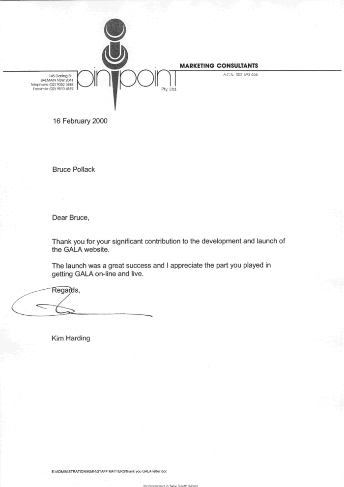 Bruce Pollack Publicity - Client Testimonial - Pinpoint
